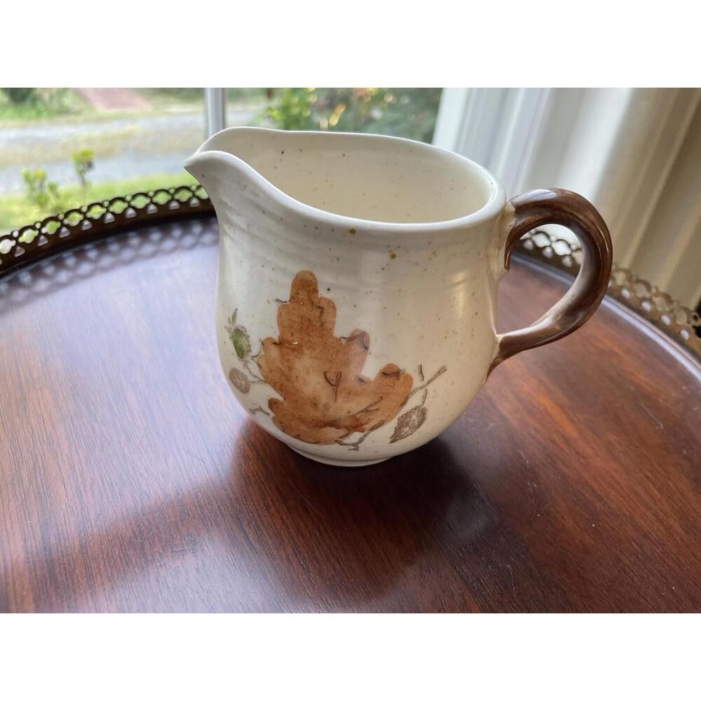 Metlox Poppytrail Creamer Orange Leaf Pitcher Handle Cream Milk